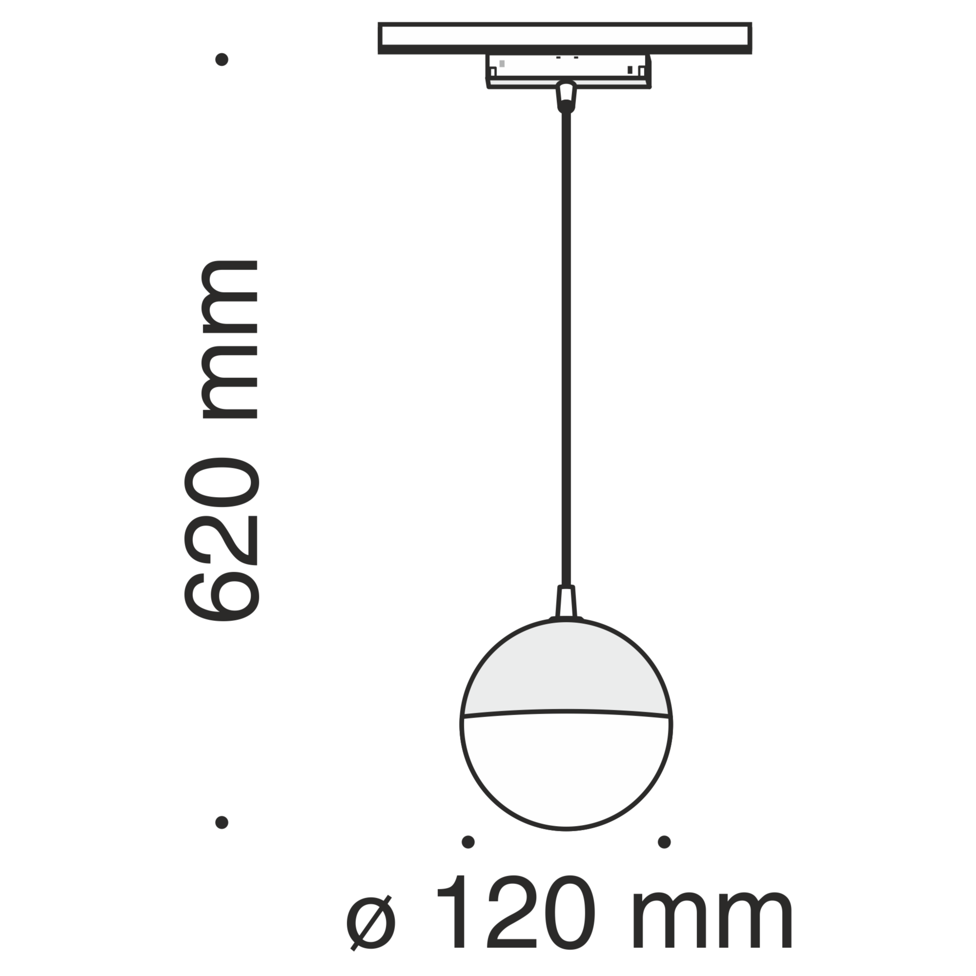 Трековый подвесной светильник Technical TR018-2-10W3K-B